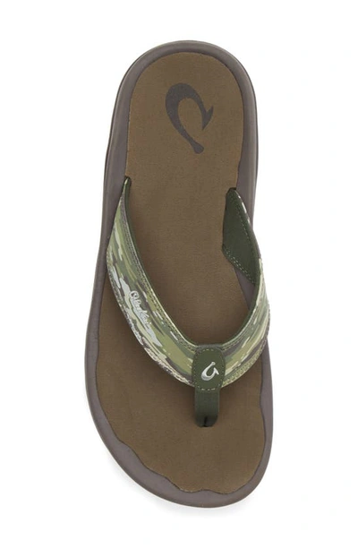 Olukai Ohana Flip Flop In Husk / Wai Camo