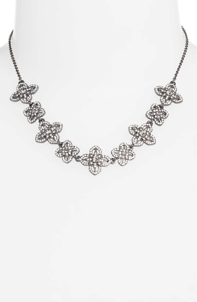 Shop Marchesa Lace Is More Floral Frontal Necklace In Lhem/ Bdi