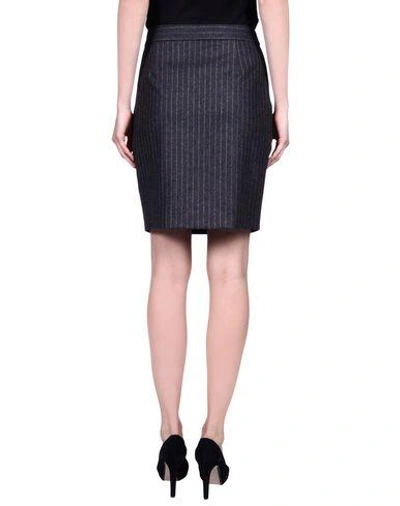 Shop Moschino Knee Length Skirt In Steel Grey