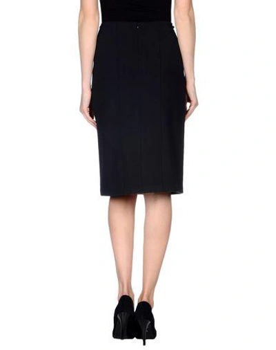 Shop Armani Collezioni Knee Length Skirt In Dark Blue