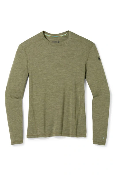 Shop Smartwool Classic Long Sleeve Merino Wool Thermal Top In Winter Moss Heather