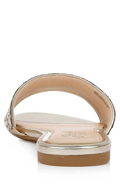 Jewel Badgley Mischka Dillian Glitter Slide Sandal In Gold Glitter
