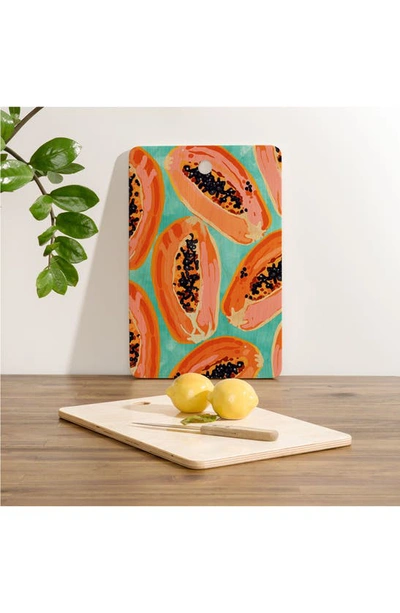 Deny Designs 83 Oranges Big Papaya Cutting Board In Multi