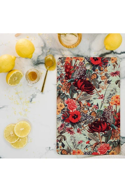 Deny Designs Burcu Korkmazyurek Romantic Garden Cutting Board In Multi