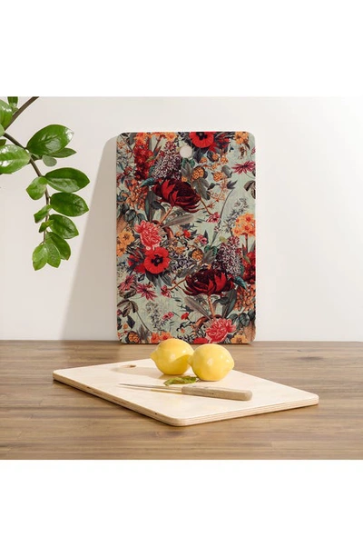 Deny Designs Burcu Korkmazyurek Romantic Garden Cutting Board In Multi