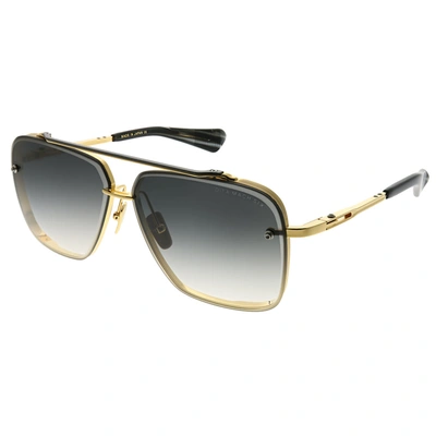 Shop Dita Mach-six Dt Dts121-62-01 Unisex Aviator Sunglasses In Gold