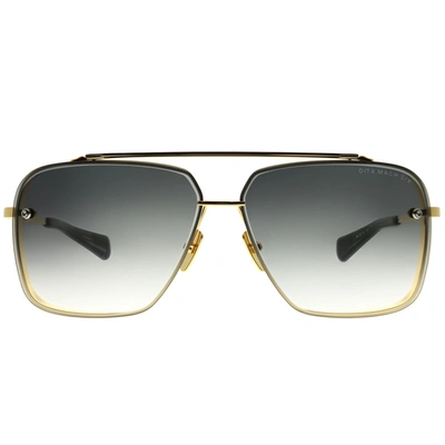 Shop Dita Mach-six Dt Dts121-62-01 Unisex Aviator Sunglasses In Gold