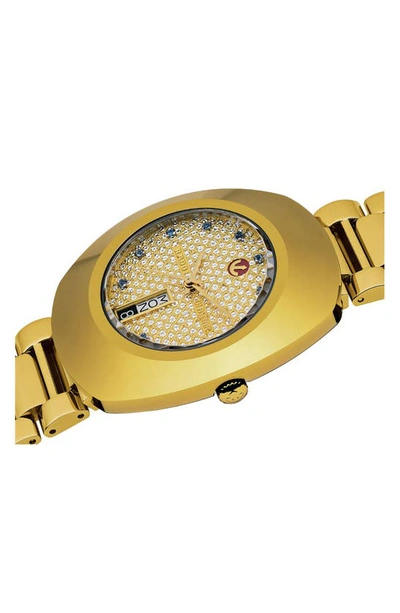 Shop Rado The Original Automatic Bracelet Watch, 35mm In Gold