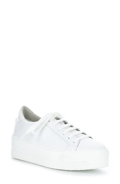 Shop Bos. & Co. Maya Platform Sneaker In White Verona Leather