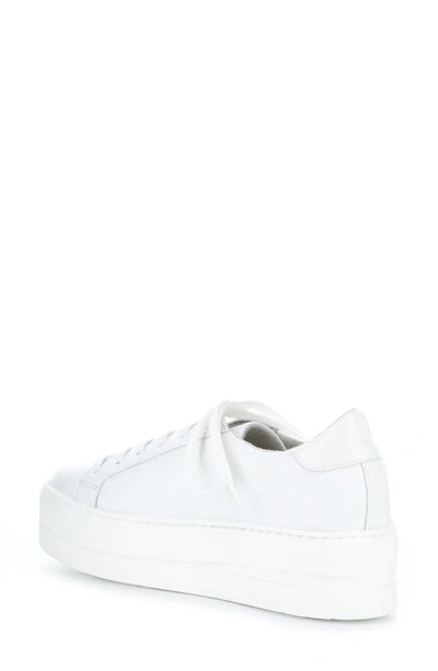 Bos. & Co. Maya Platform Sneaker In White Verona Leather