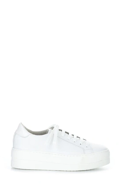 Bos. & Co. Maya Platform Sneaker In White Verona Leather
