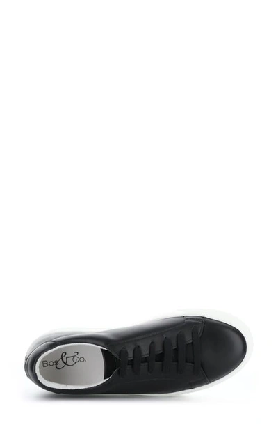 Bos. & Co. Mona Platform Slip-on Sneaker In Black Verona Leather