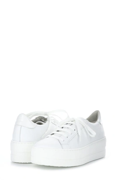Bos. & Co. Maya Platform Sneaker In White Verona Leather