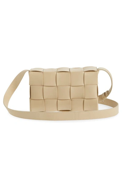 Shop Bottega Veneta Intrecciato Leather Crossbody Bag In 9776 Porridge-gold