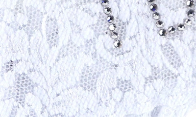 Shop Hanky Panky I Do Original Rise Lace Thong & Garter Set In White/ Powder Blue