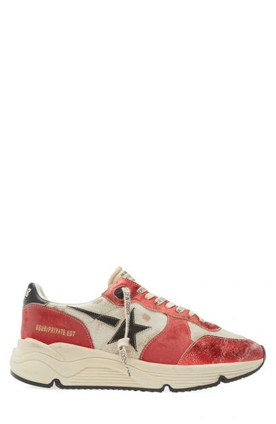 Shop Golden Goose Running Sole Suede Sneaker In Red/ Black/ White