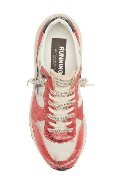 Shop Golden Goose Running Sole Suede Sneaker In Red/ Black/ White