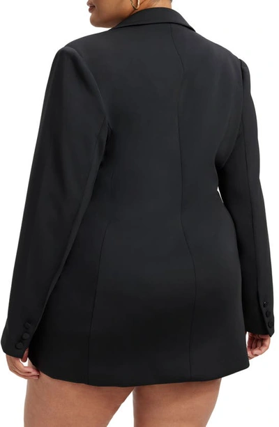 Shop Good American Executive Scuba Knit Blazer Dress In Black001