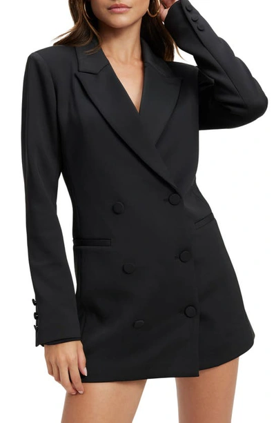 Shop Good American Executive Scuba Knit Blazer Dress In Black001