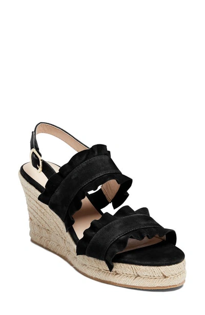 Shop Jack Rogers Rosie Ruffle Wedge Sandal In Black