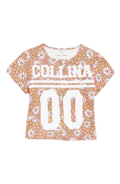 Shop Collina Strada Logo Floral Print Cotton T-shirt In Hi-liter Floral