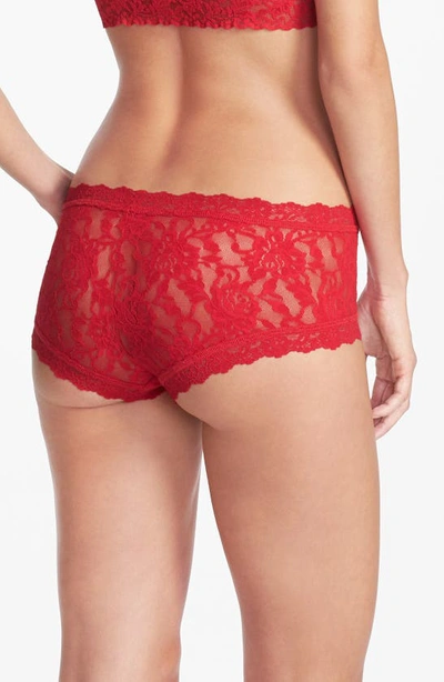 Shop Hanky Panky Signature Lace Boyshorts In Red