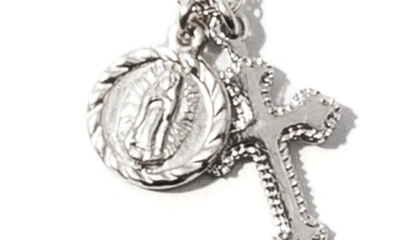 Shop Child Of Wild The Hail Mary Dainty Pendant Necklace In Silver