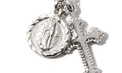 Child Of Wild The Hail Mary Dainty Pendant Necklace In Silver