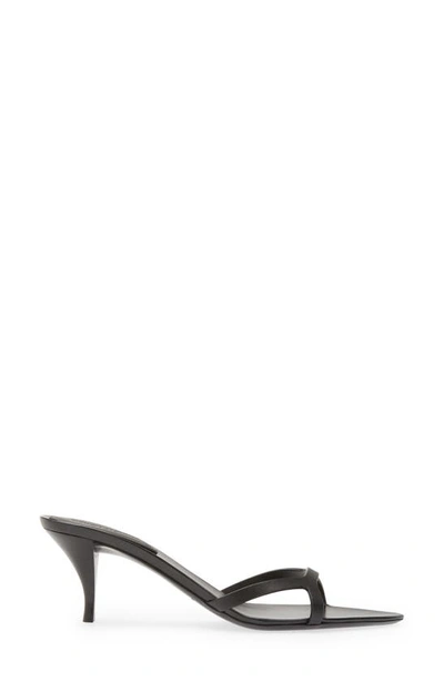 Shop Saint Laurent Gippy Dream Kitten Heel Slide Sandal In Black