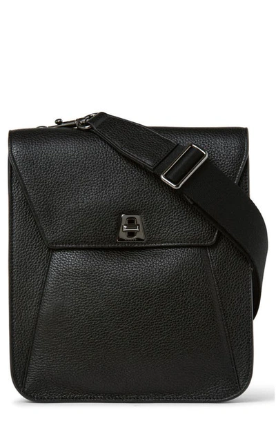 Shop Akris Small Anouk Leather Crossbody Bag In 009 Black