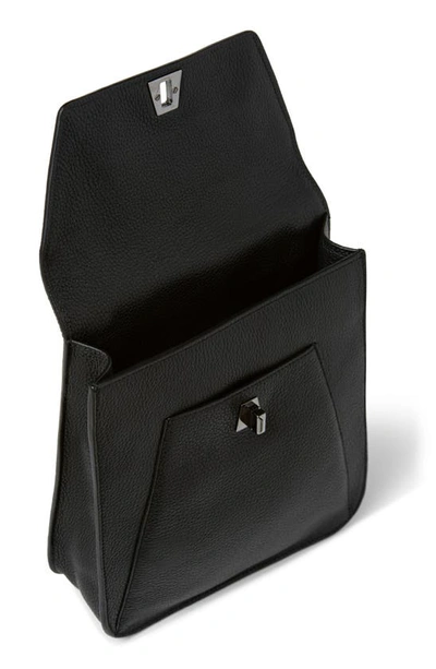 Shop Akris Small Anouk Leather Crossbody Bag In 009 Black