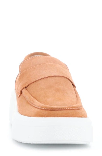 Shop Bos. & Co. Frisco Platform Loafer In Peach Kid Suede