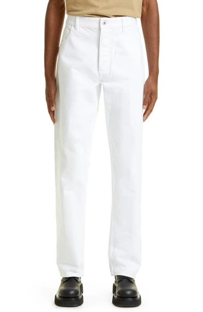 Shop Bottega Veneta Nonstretch Denim Carpenter Pants In White