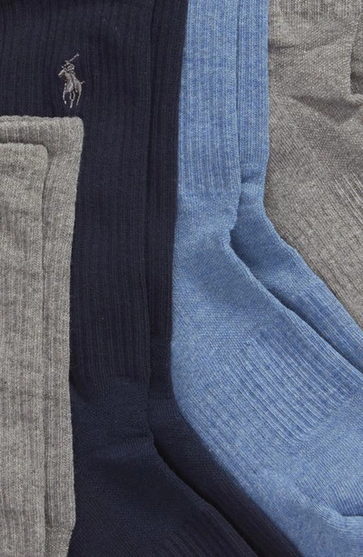 Shop Polo Ralph Lauren Assorted 6-pack Crew Socks In Denim