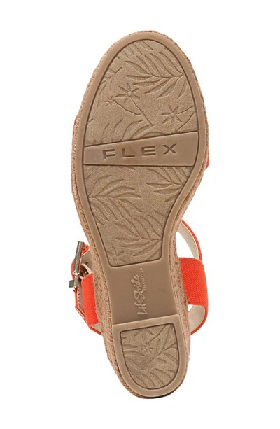 Shop Lifestride Shoes Tango Wedge Sandal In Orange
