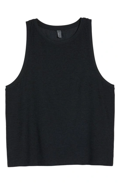Beyond Yoga Featherweight Your Fit Shirred Tank Top In Darkest Night