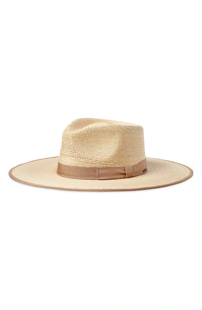 Shop Brixton Jo Straw Rancher Hat In Natural/ Natural