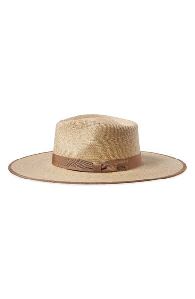 Shop Brixton Jo Straw Rancher Hat In Natural/ Natural