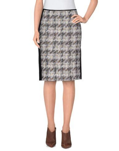 Shop Reed Krakoff Knee Length Skirt In Light Grey