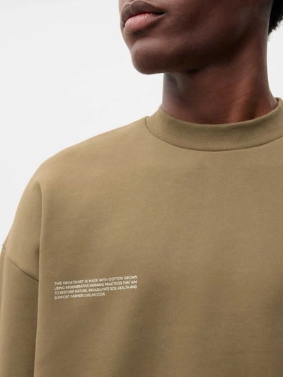 Shop Pangaia In Conversion Cotton Sweatshirt — Carbon Brown S In Soil Carbon Brown