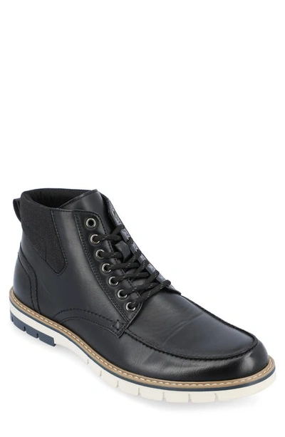Vance Co. Mens Dalvin Flat Heel Lace-up Boots In Black