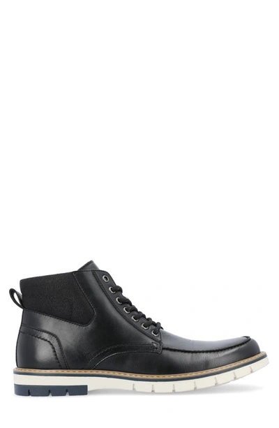 Vance Co. Mens Dalvin Flat Heel Lace-up Boots In Black