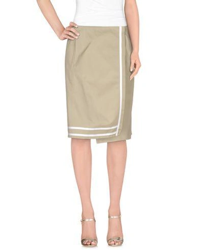 Shop Victoria Beckham Knee Length Skirt In Beige