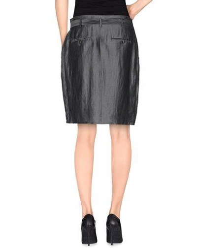 Shop Armani Collezioni Knee Length Skirt In Lead