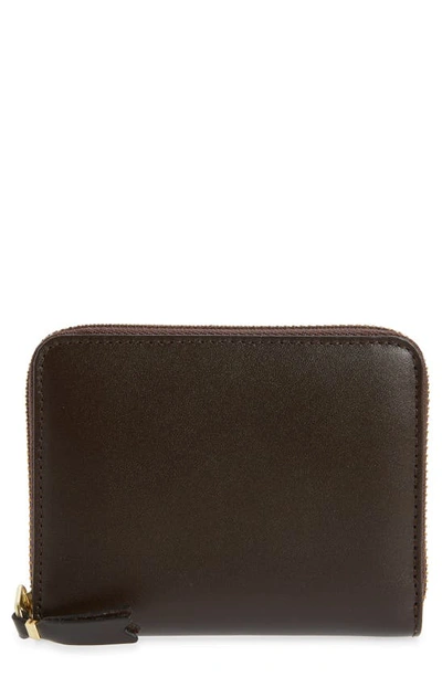 Shop Comme Des Garçons Wallets Classic Leather Zip Accordion Wallet In Brown