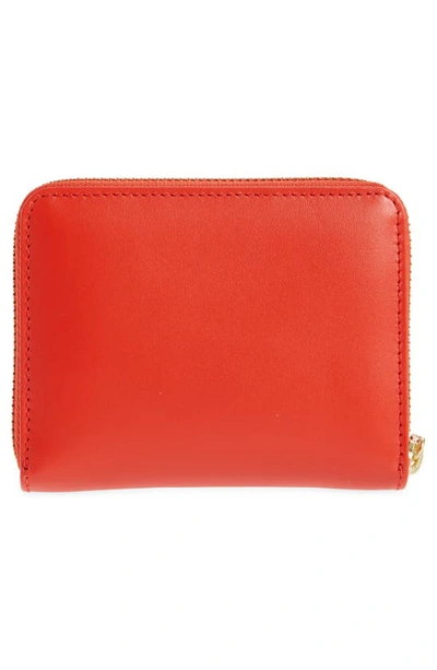 Shop Comme Des Garçons Classic Leather Zip Accordion Wallet In Orange
