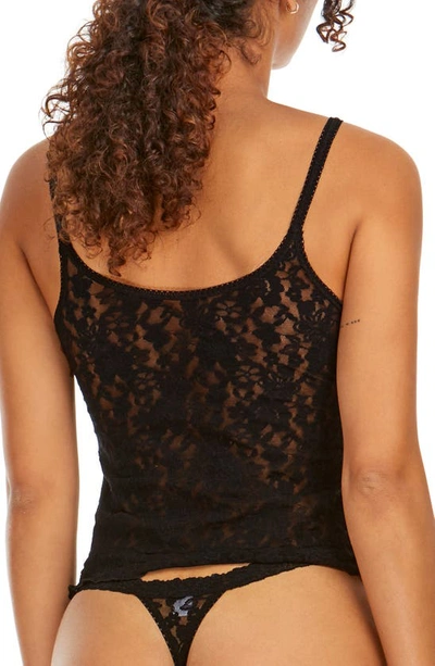 Shop Hanky Panky Daily Lace Sheer Camisole In Black
