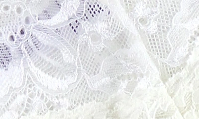 Hanky Panky Honeymoon Lace Crotchless Thong And Bralette Set In Light Ivory