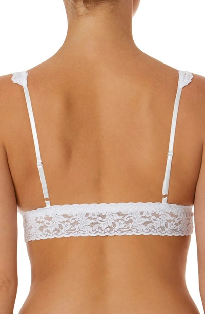 Hanky Panky Signature Lace Padded Crossover Bralette In White