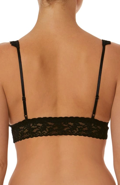 Hanky Panky Signature Lace Padded Crossover Bralette In Black